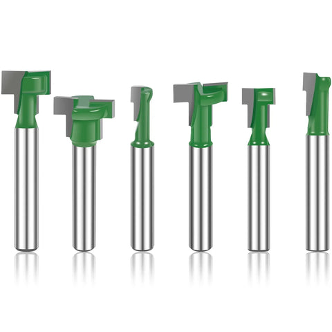 Keyhole Router Bits Set, 1/4 Inch Shank T Slot Milling Cutters for Woodworking, 6 Piece Set, Practical Everyday Use In Australia - Darrahopens