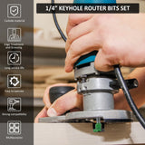 Keyhole Router Bits Set, 1/4 Inch Shank T Slot Milling Cutters for Woodworking, 6 Piece Set, Practical Everyday Use