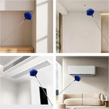 Cobweb Duster Set with 100 Inch Extension Pole, Washable Ceiling Fan Cleaning Kit for High Ceilings, Blue, Practical Everyday Use