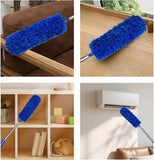Cobweb Duster Set with 100 Inch Extension Pole, Washable Ceiling Fan Cleaning Kit for High Ceilings, Blue, Practical Everyday Use