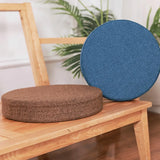 Round Seat Cushion Pad, Soft Foam, Anti Slip, Washable for Chair Stool Office, Blue, 17 x 2 Inch, Daily Comfort Use