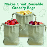 Cotton Drawstring Bags, Heavy Duty Reusable Muslin Storage Bags for Organizing and Gift Packing, 12 Pack 8 x 10 Inch, Natural In Australia - Darrahopens