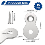 15 Pcs Figure 8 Table Top Fasteners, Heavy Duty Desktop Connectors with Mounting Screws for Desk and Table Tops, Nickel Color In Australia - Darrahopens