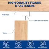15 Pcs Figure 8 Table Top Fasteners, Heavy Duty Desktop Connectors with Mounting Screws for Desk and Table Tops, Nickel Color In Australia - Darrahopens