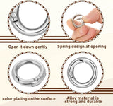 16 Pcs Spring O Ring Clips, Alloy Mini Snap Key Rings for Keychain Purse Strap Bag Keys Crafts Jewelry Making, Silver 1/2 Inch In Australia - Darrahopens