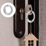 16 Pcs Spring O Ring Clips, Alloy Mini Snap Key Rings for Keychain Purse Strap Bag Keys Crafts Jewelry Making, Silver 1/2 Inch