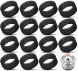 Pet Fountain Foam Filters, 16 Pack Round Sponge Replacement Filters for 2.5L 84 oz Stainless Steel Cat Fountain, Black In Australia - Darrahopens