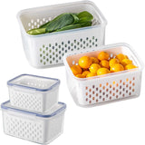 2 Pack Fruit Storage Containers for Fridge with Removable Colander, Produce Saver for Vegetables and Berries Fresh In Australia - Darrahopens