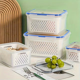 2 Pack Fruit Storage Containers for Fridge with Removable Colander, Produce Saver for Vegetables and Berries Fresh In Australia - Darrahopens