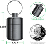 2 Pack Metal Earplug Case Aluminum Waterproof Keychain Pill Holder for Travel Black, Aluminum Construction, Waterproof Design In Australia - Darrahopens