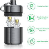 2 Pack Metal Earplug Case Aluminum Waterproof Keychain Pill Holder for Travel Black, Aluminum Construction, Waterproof Design In Australia - Darrahopens
