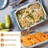 Stainless Steel Toaster Oven Trays, 2 Pack Small Non Toxic Baking Cookie Sheets for Cake Baking, Dishwasher Safe, 10.5"x8.3" Size