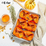 Stainless Steel Toaster Oven Trays, 2 Pack Small Non Toxic Baking Cookie Sheets for Cake Baking, Dishwasher Safe, 9.4"x7.3" Size