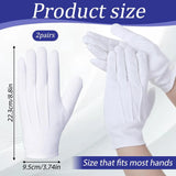 White Dress Gloves 2 Pairs Soft High Elasticity Uniform Gloves for Church Usher Funeral Parade Men Women, Practical Everyday Use In Australia - Darrahopens