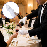 White Dress Gloves 2 Pairs Soft High Elasticity Uniform Gloves for Church Usher Funeral Parade Men Women, Practical Everyday Use