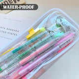 2 Pcs Clear Zipper Makeup Brush Bags Multi Use Toiletry Cosmetic Pouches for Travel and Luggage, Black and White In Australia - Darrahopens