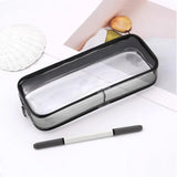 2 Pcs Clear Zipper Makeup Brush Bags Multi Use Toiletry Cosmetic Pouches for Travel and Luggage, Black and White In Australia - Darrahopens