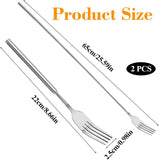 2 Pcs Telescoping Forks, Stainless Steel Extendable Retractable Forks for Dinner, Fruit, Dessert and BBQ, 8.7 to 25.6 Inch