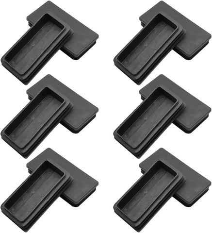 2 x 4 Inch Rectangle Plastic Tube End Caps, Heavy Duty Tube Inserts for Furniture and Fence Posts, Black, 12 Pack In Australia - Darrahopens