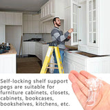 Plastic Locking Shelf Support Pegs, Clear Clips for Kitchen Cabinets Bookcases, 20 Pack, 0.27 inch x 0.63 inch Size In Australia - Darrahopens