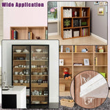 Plastic Locking Shelf Support Pegs, Clear Clips for Kitchen Cabinets Bookcases, 20 Pack, 0.31 inch x 0.75 inch Size