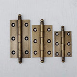 2 Pack Decorative Butt Hinges for Kitchen Cabinet Cupboard Doors, Antique Brass Bronze Finish,2" Size, Brass Construction