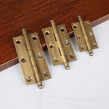 2 Pack Decorative Butt Hinges for Kitchen Cabinet Cupboard Doors, Antique Brass Bronze Finish,2" Size, Brass Construction