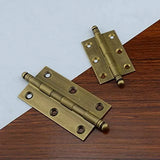 2 Pack Decorative Butt Hinges for Kitchen Cabinet Cupboard Doors, Antique Brass Bronze Finish, 3 Inch Size, Brass Construction In Australia - Darrahopens
