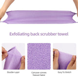 2 Pcs Exfoliating Back Scrubber Towel with Handles, Nylon Body Washcloth for Shower, Men Women, Purple, Daily Comfort Use In Australia - Darrahopens