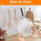 Stainless Steel Splatter Screens Set, Mesh Oil Grease Guards with TPR Handles for Frying Pans, 9.8 11.4 13 Inch, 3 Pack