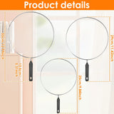 Stainless Steel Splatter Screens Set, Mesh Oil Grease Guards with TPR Handles for Frying Pans, 9.8 11.4 13 Inch, 3 Pack