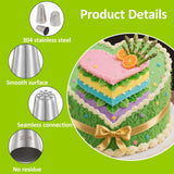 3 Pcs Grass Piping Tips, Stainless Steel Icing Decorating Tips for Cupcakes, Cakes and DIY Baking, 233 234 29, Stainless Steel Construction In Australia - Darrahopens