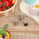 3 Pcs Grass Piping Tips, Stainless Steel Icing Decorating Tips for Cupcakes, Cakes and DIY Baking, 233 234 29, Stainless Steel Construction