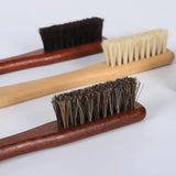 3 Pcs Wooden Laundry Brush Set, Horse Hair Stain Remover and Shoe Polish Applicator for Clothes, Fabric and Leather In Australia - Darrahopens