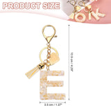 Initial Letter Keychain with Tassel and Lobster Clasp for Bags Keys and Gifts, Cream Gold E, Letter E Option, Daily Comfort Use In Australia - Darrahopens