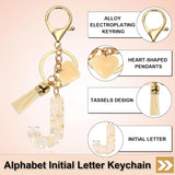 Initial Letter Keychain Charm with Tassel and Lobster Clasp for Bags and Keys Gold J, Letter J Option, Daily Comfort Use In Australia - Darrahopens