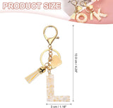 Initial Letter Keychain Charm with Tassel and Lobster Clasp for Bags and Keys, Cream Gold L Pendant, Daily Comfort Use In Australia - Darrahopens