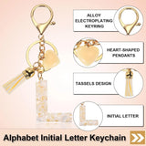 Initial Letter Keychain Charm with Tassel and Lobster Clasp for Bags and Keys, Cream Gold L Pendant, Daily Comfort Use In Australia - Darrahopens