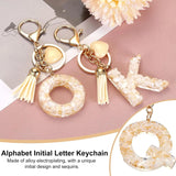 Letter Q Keychain with Tassel and Lobster Clasp, Marble Pattern Initial Bag Charm for Women, Cream Gold, Daily Comfort Use In Australia - Darrahopens