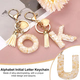 Letter U Keychain with Tassel and Lobster Clasp for Bag Purse Keys, Cream Gold, Daily Comfort Use, for Men Women and Everyday Wear In Australia - Darrahopens