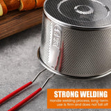 304 Stainless Steel Pasta Strainer Baskets, 3 Pack Noodle Blanching Baskets with Long Removable Handles for Kitchen Use In Australia - Darrahopens