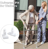 Universal Walker Ski Glides 4 Pack, Mobility Aid Accessory for Seniors, White, Practical Everyday Use, Durable Replacement Accessory
