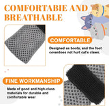 4 Pcs Cat Anti Scratch Mittens Adjustable Breathable Mesh Paw Covers for Bathing and Nail Trimming Gray, L Size, Black In Australia - Darrahopens