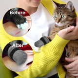 4 Pcs Cat Anti Scratch Mittens Adjustable Breathable Mesh Claw Covers for Bathing and Nail Trimming Gray, L Size