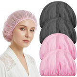 4 Pcs Mesh Sleep Bonnets for Women, Elastic Hair Nets for Sleeping and Hair Drying, Colorful Pink and Black, Daily Comfort Use In Australia - Darrahopens