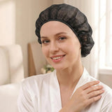 4 Pcs Mesh Sleep Bonnets for Women, Elastic Hair Nets for Sleeping and Hair Drying, Colorful Pink and Black, Daily Comfort Use In Australia - Darrahopens