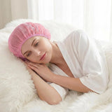 4 Pcs Mesh Sleep Bonnets for Women, Elastic Hair Nets for Sleeping and Hair Drying, Colorful Pink and Black, Daily Comfort Use In Australia - Darrahopens