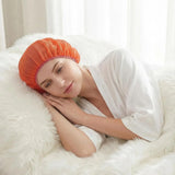 4 Pack Mesh Sleep Bonnets for Women, Elastic Breathable Hair Nets for Sleeping and Hair Drying, Colorful, Pink/Blue/Orange/Black