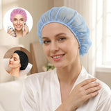 4 PCS Mesh Sleep Bonnets for Women, Elastic Hair Nets for Sleeping and Hair Drying, Colorful Sleeping Caps, Pink/Blue/White/Black