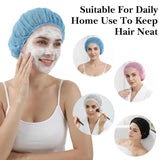 4 PCS Mesh Sleep Bonnets for Women, Elastic Hair Nets for Sleeping and Hair Drying, Colorful Sleeping Caps, Pink/Blue/White/Black